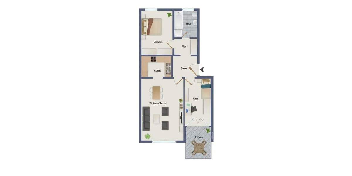 Etagenwohnung Ingolstadt Nordost - 3 Zimmer, 73 m&sup2;, 334.000&euro; | Angebot:25711074