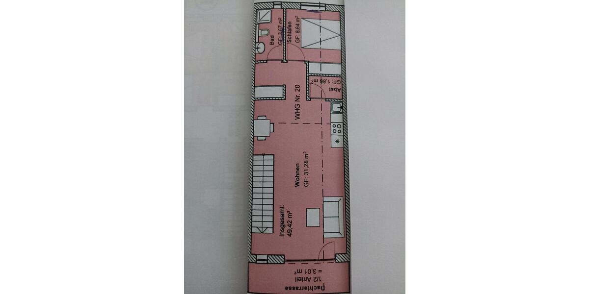 Etagenwohnung Ingolstadt - 2 Zimmer, 50 m&sup2;, 229.000&euro; | Angebot:25721228