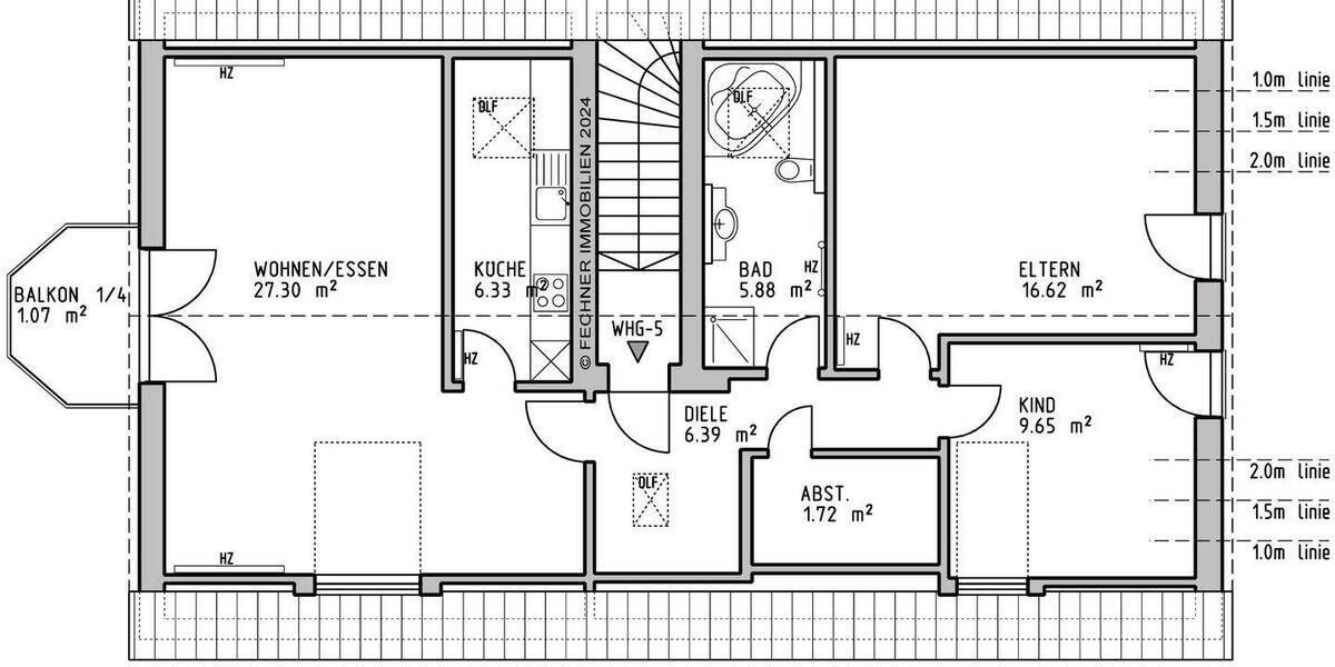 Etagenwohnung Ingolstadt Südost - 3 Zimmer, 75 m&sup2;, 279.800&euro; | Angebot:25726311