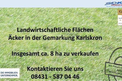 Mehrere landwirtschaftliche Flächen - Acker - in der Gemarkung Karlskron zu verkaufen - Landwirtschaftsflächen von Ihrem Immobilienpartner SOWA Immobilien und Finanzen - Grundstück Karlskron | Angebot:26749169