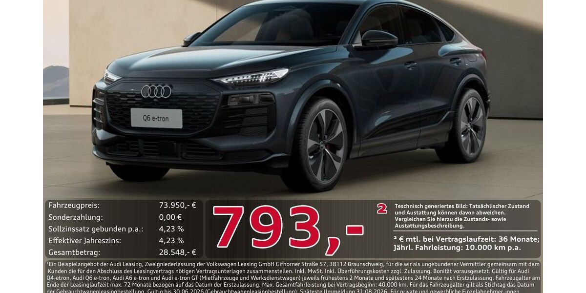 Audi Q6 e-tron 10.115 km 71.950 &euro; Ingolstadt 85057