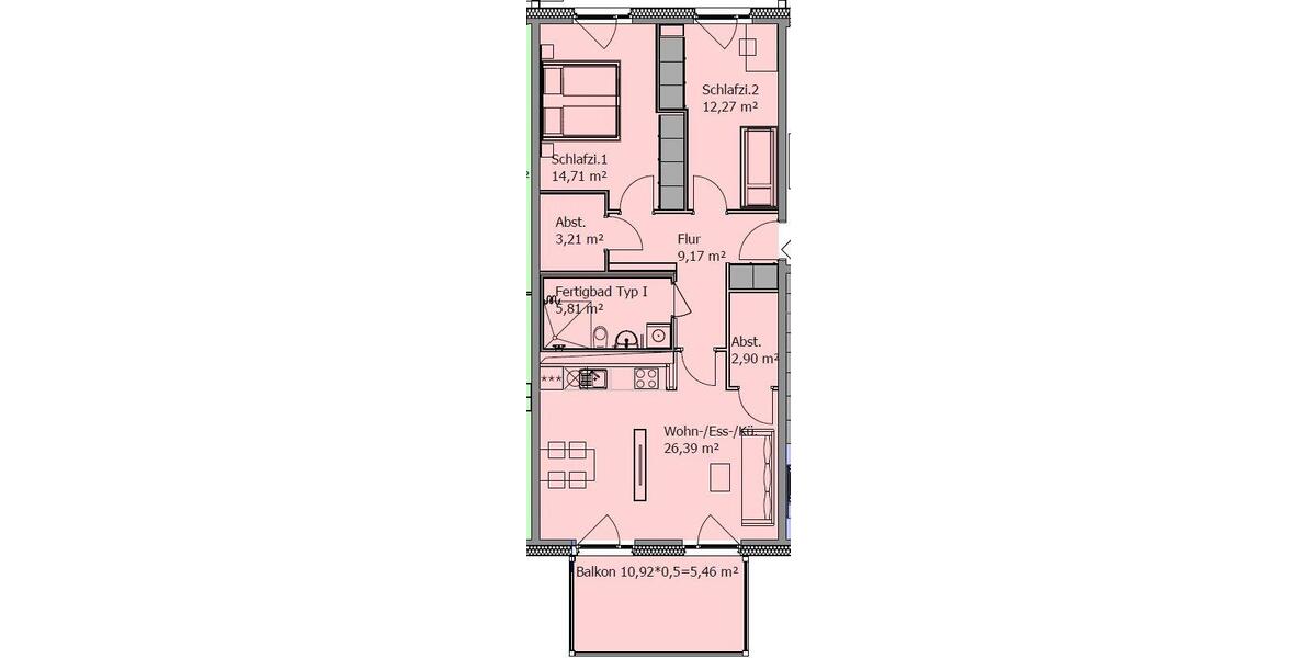 Etagenwohnung Denkendorf - 3 Zimmer, 80 m&sup2;, 1.040&euro; | Angebot:26430056