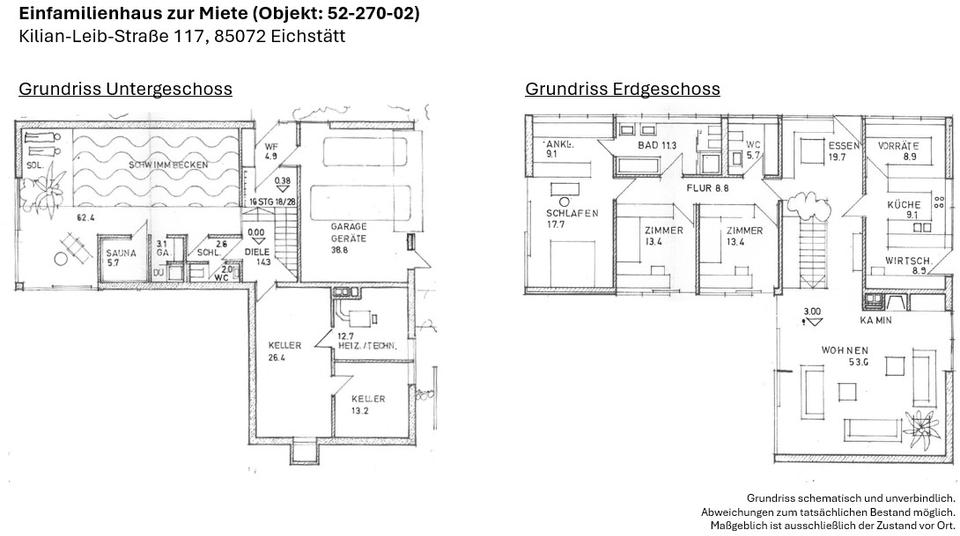 Einfamilienhaus Eichstätt - 6 Zimmer, 180 m&sup2;, 1.950&euro; | Angebot:25104393