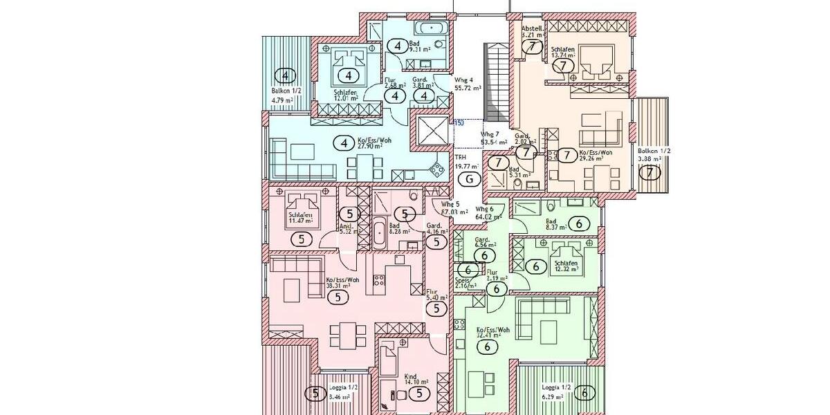 Etagenwohnung Ingolstadt Münchener Straße - 2 Zimmer, 57 m&sup2;, 345.000&euro; | Angebot:26407174