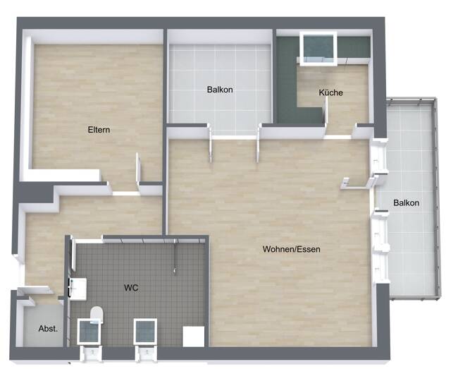 Etagenwohnung Lenting - 2 Zimmer, 72 m&sup2;, 249.000&euro; | Angebot:25662765