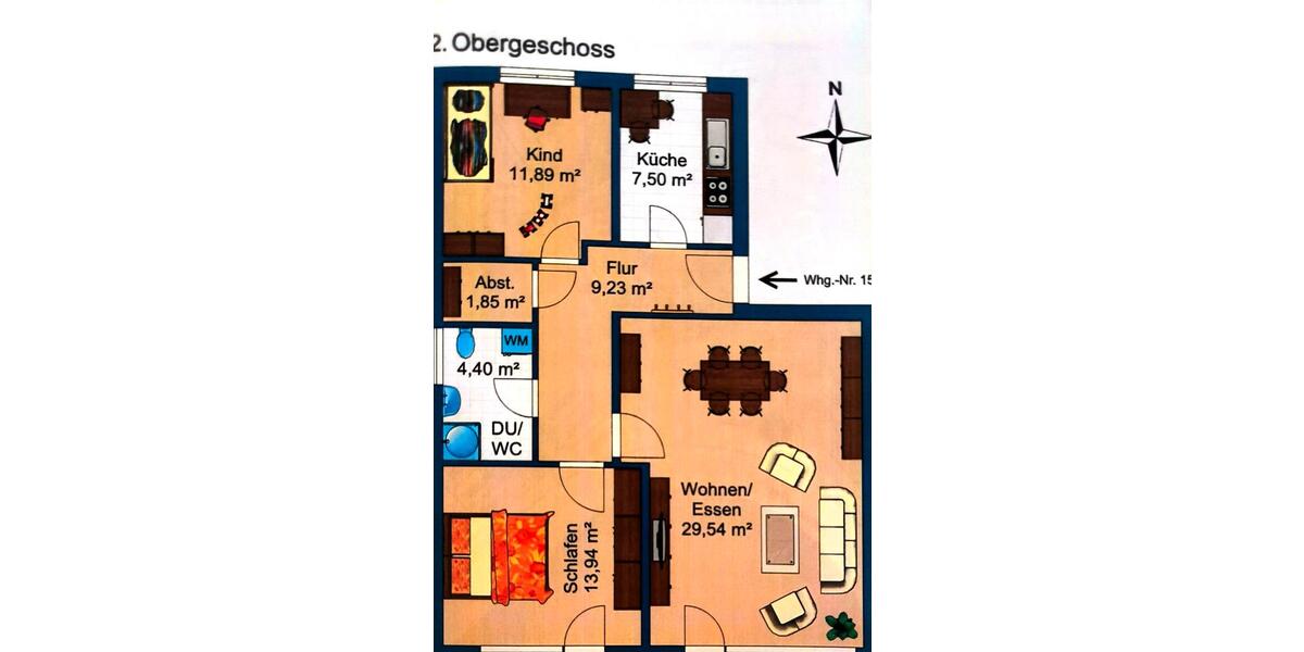 Etagenwohnung Ingolstadt Nordost - 3 Zimmer, 81 m&sup2;, 289.000&euro; | Angebot:26415832