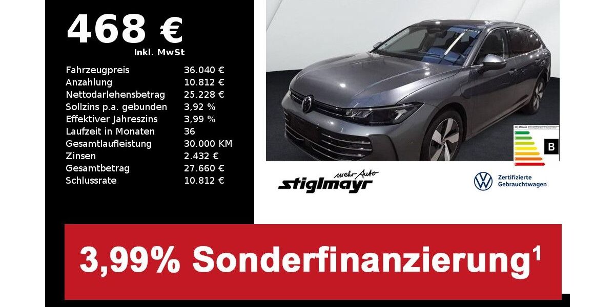 VW Passat Variant 22.249 km 36.040 &euro; Pfaffenhofen/Ilm 85276