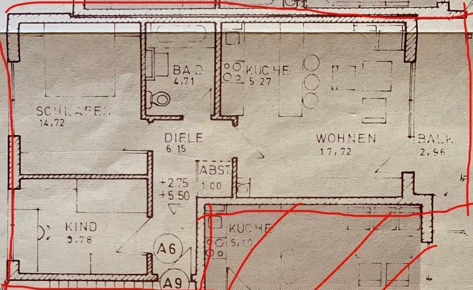 Etagenwohnung Ingolstadt Münchener Straße - 3 Zimmer, 61 m&sup2;, 870&euro; | Angebot:27616711