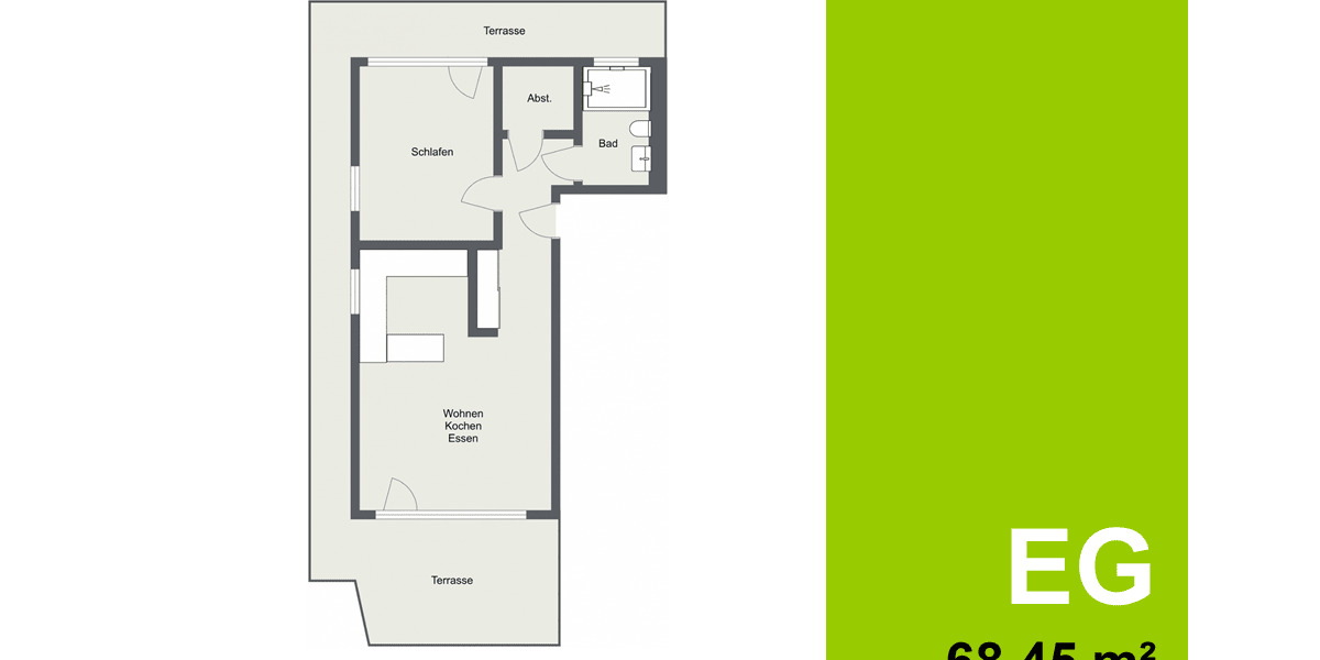 Etagenwohnung Ingolstadt Münchener Straße - 2 Zimmer, 68 m&sup2;, 1.223&euro; | Angebot:26819767