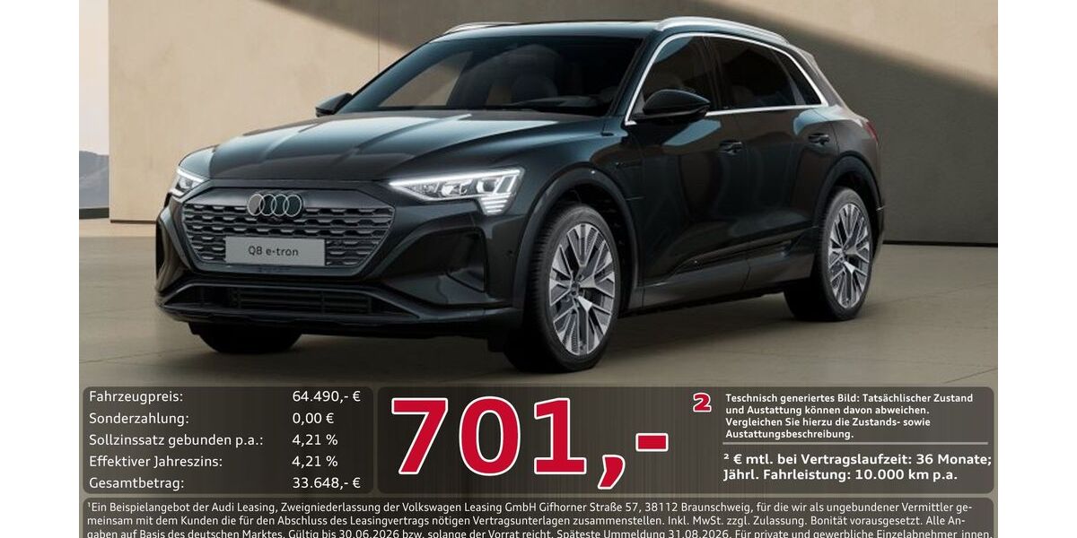 Audi Q8 e-tron 31.225 km 61.790 &euro; Ingolstadt 85057