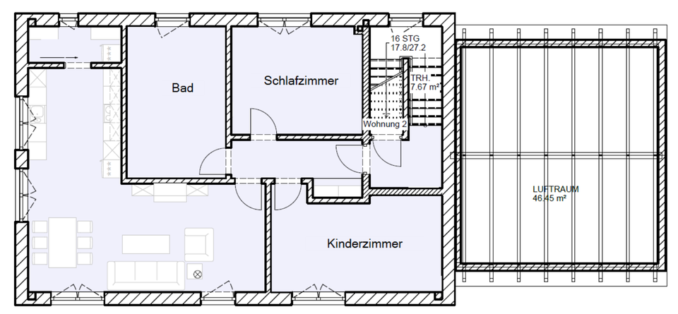 Maisonettenwohnung Ehekirchen - 6 Zimmer, 168 m&sup2;, 1.850&euro; | Angebot:25044916