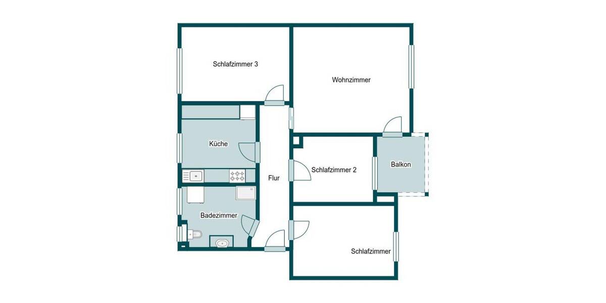 Etagenwohnung Ingolstadt Münchener Straße - 4 Zimmer, 80 m&sup2;, 379.000&euro; | Angebot:26555731