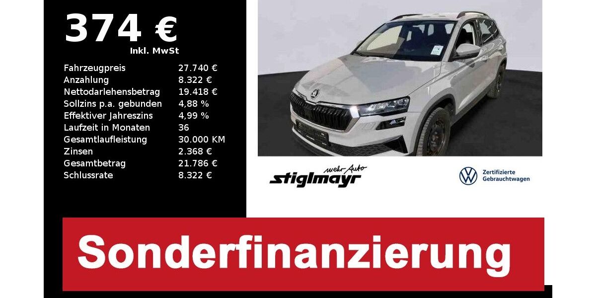 Skoda Karoq 43.188 km 27.740 &euro; Pfaffenhofen/Ilm 85276
