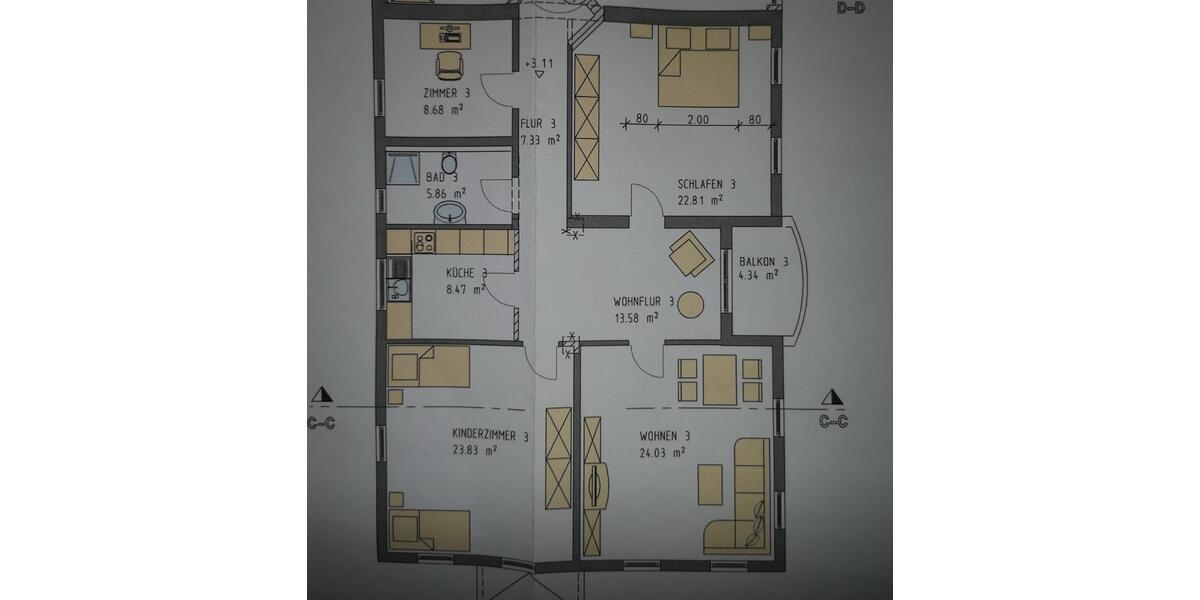 Etagenwohnung Wolnzach - 6 Zimmer, 114 m&sup2;, 1.000&euro; | Angebot:25872189