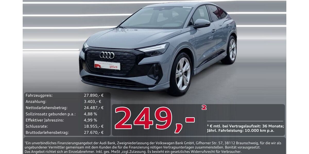 Audi Q4 e-tron 36.662 km 27.890 &euro; Ingolstadt 85057
