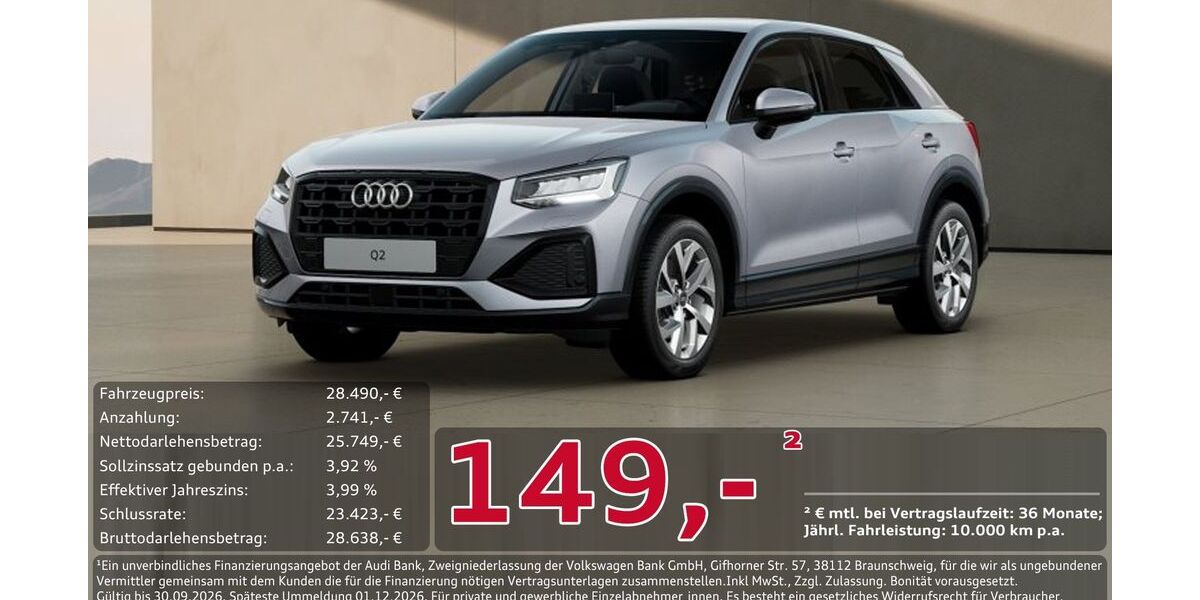 Audi Q2 22.145 km 28.490 &euro; Ingolstadt 85057