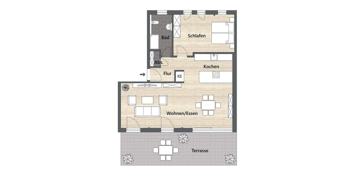 Etagenwohnung Ingolstadt Münchener Straße - 2 Zimmer, 98 m&sup2;, 535.000&euro; | Angebot:25704586