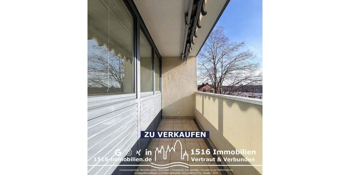 Etagenwohnung Ingolstadt Am Wasserwerk - 4 Zimmer, 75 m&sup2;, 275.000&euro; | Angebot:25732246