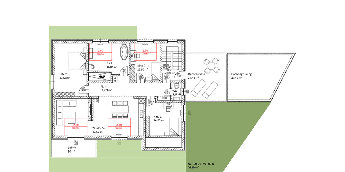 Terrassenwohnung Ernsgaden - 4 Zimmer, 145 m&sup2;, 571.573&euro; | Angebot:25675864