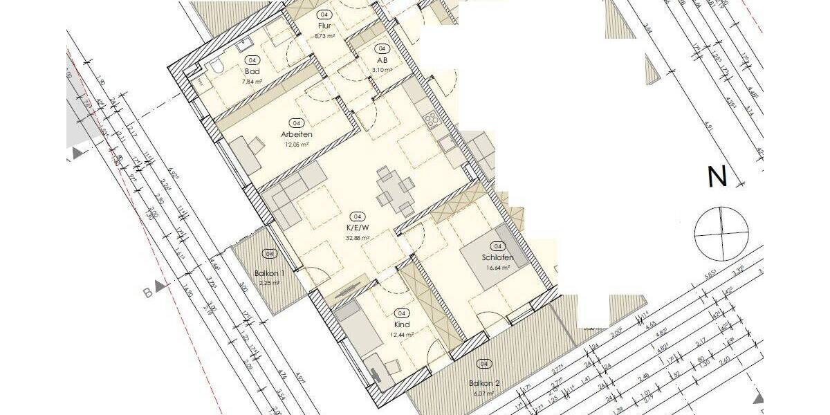 Etagenwohnung Schrobenhausen Mühlried - 4 Zimmer, 102 m&sup2;, 1.330&euro; | Angebot:26363303