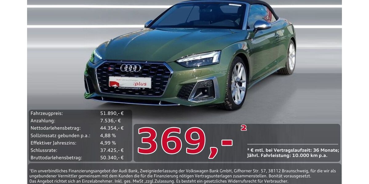 Audi S5 36.924 km 51.890 &euro; Ingolstadt 85057