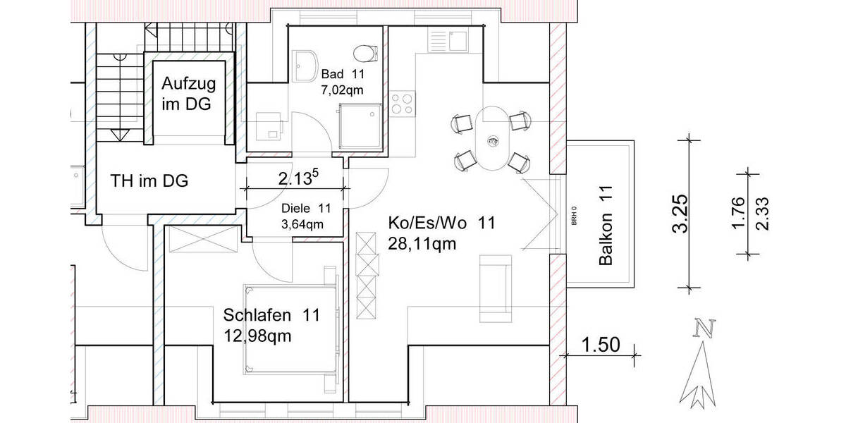 Etagenwohnung Ingolstadt Hundszell - 2 Zimmer, 54 m&sup2;, 362.000&euro; | Angebot:25662370