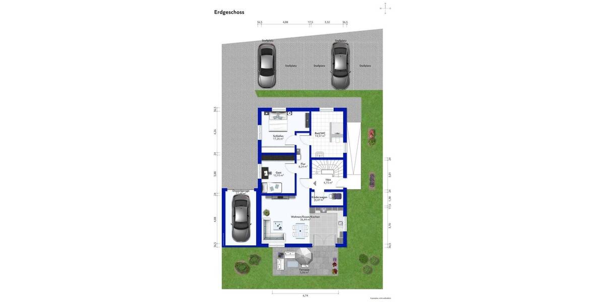 Etagenwohnung Bergheim - 3 Zimmer, 98 m&sup2;, 444.780&euro; | Angebot:25779472