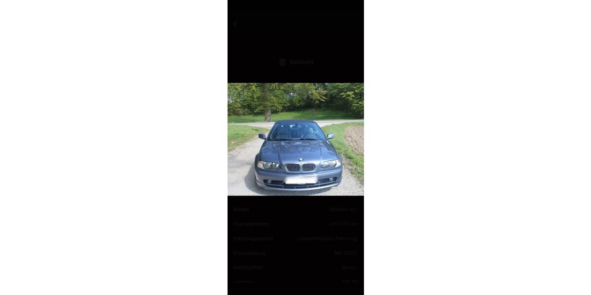 BMW 320 408.000 km 4.100 &euro; Rohrbach 85296