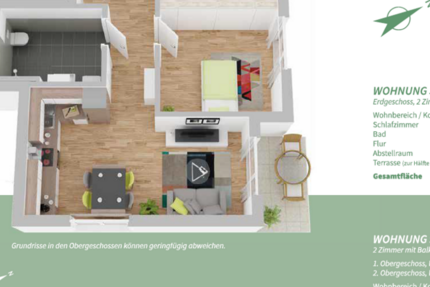 Wohnung Manching - 2 Zimmer, 50 m&sup2;, 310.062&euro; | Angebot:25477566