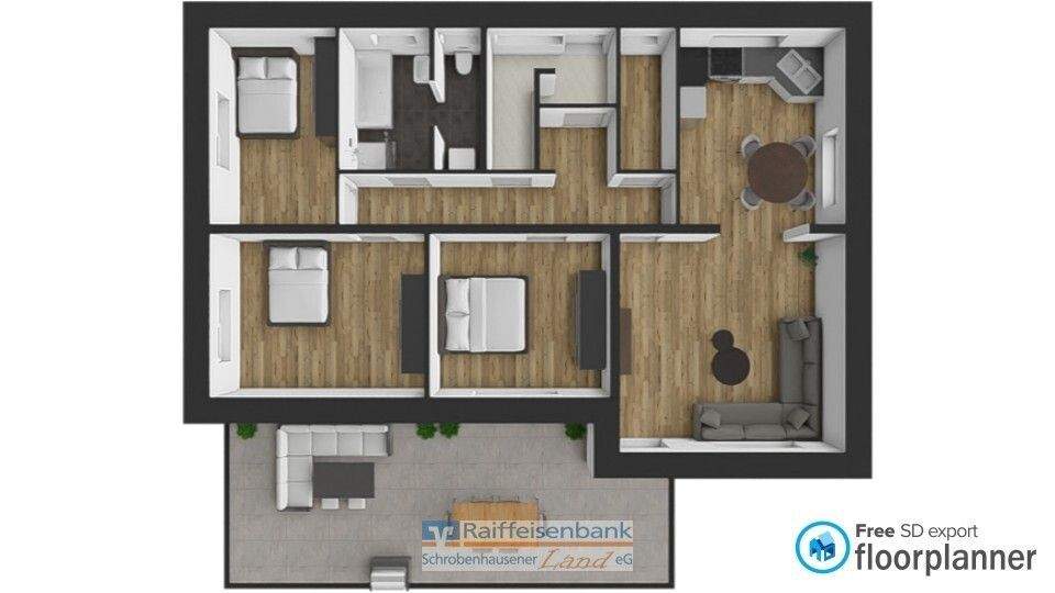 Etagenwohnung Schrobenhausen / Hörzhausen Hörzhausen - 4 Zimmer, 130 m&sup2;, 510.000&euro; | Angebot:25705615
