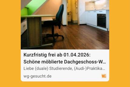 Wohnung Ingolstadt Münchener Straße - 1 Zimmer, 21 m&sup2;, 550&euro; | Angebot:25980090
