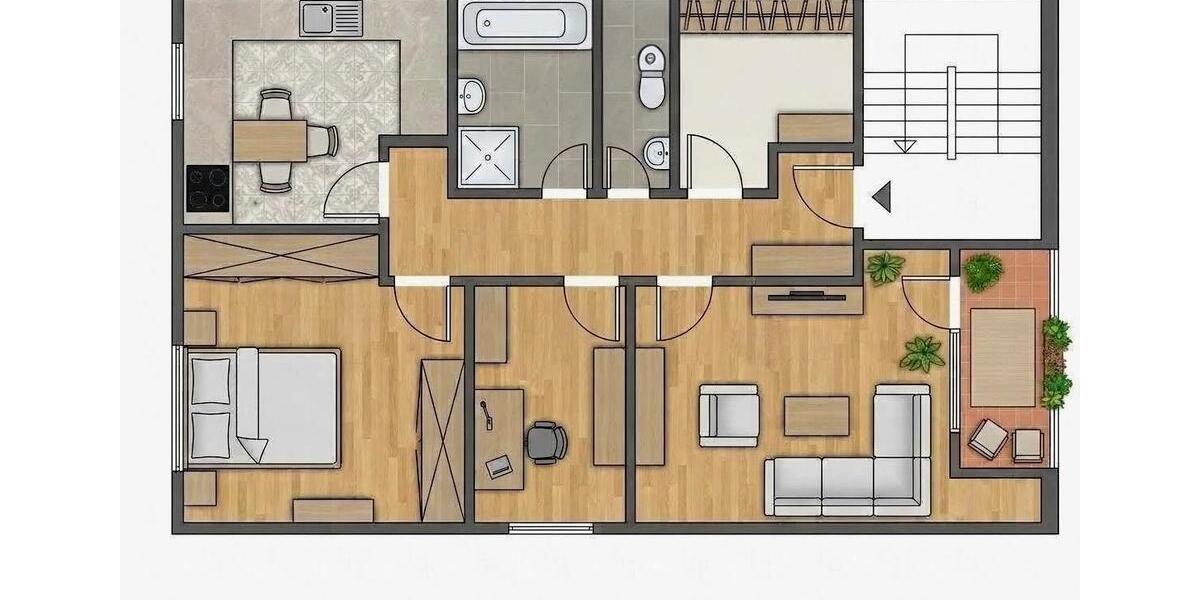 Dachgeschoßwohnung Ingolstadt Münchener Straße - 2.5 Zimmer, 65 m&sup2;, 980&euro; | Angebot:27611842