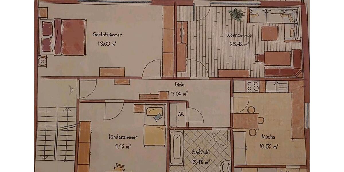 Etagenwohnung Reichertshofen - 3 Zimmer, 78 m&sup2;, 253.000&euro; | Angebot:26722228