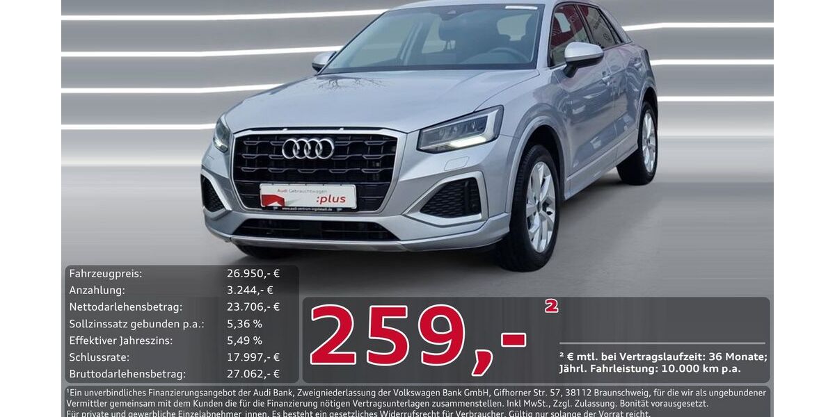 Audi Q2 20.009 km 26.450 &euro; Ingolstadt 85057