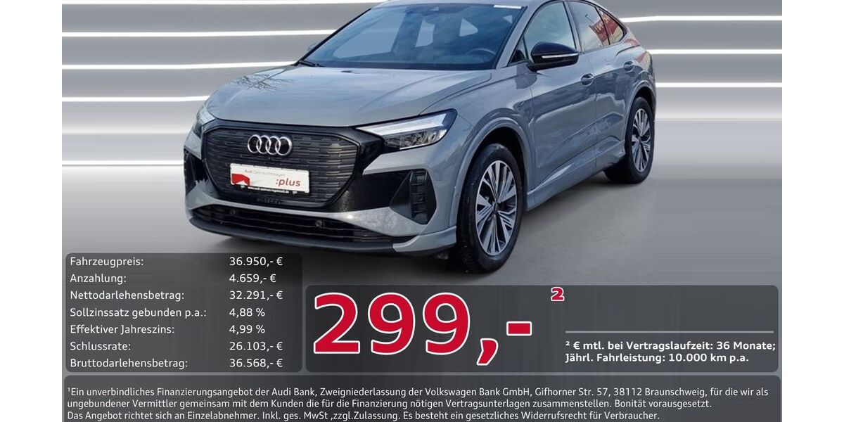 Audi Q4 e-tron 37.783 km 36.950 &euro; Ingolstadt 85057
