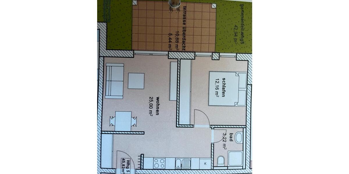 Erdgeschoßwohnung Ingolstadt Nordost - 2 Zimmer, 46 m&sup2;, 255.000&euro; | Angebot:26271634