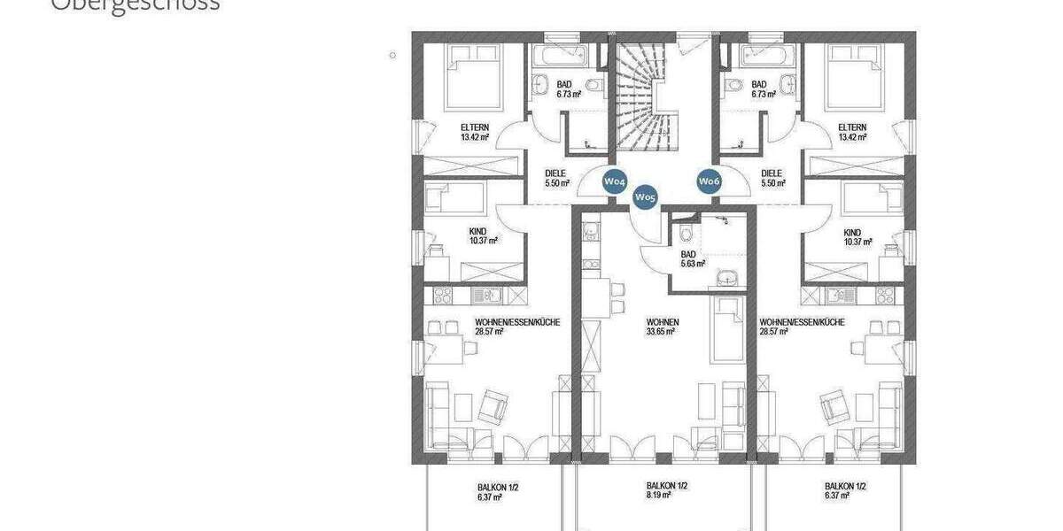 Etagenwohnung Ingolstadt Südost - 3 Zimmer, 69 m&sup2;, 377.000&euro; | Angebot:25666742