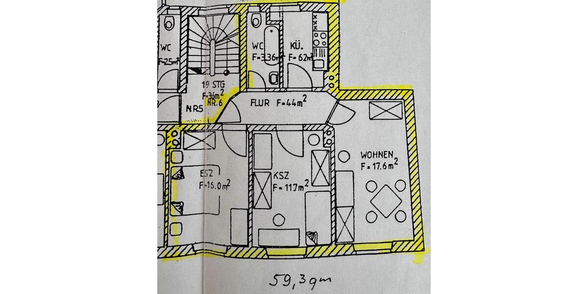 Etagenwohnung Ingolstadt Münchener Straße - 3 Zimmer, 59 m&sup2;, 265.000&euro; | Angebot:26088819