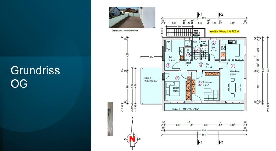 Etagenwohnung Neustadt an der Donau - 3 Zimmer, 96 m&sup2;, 326.000&euro; | Angebot:25995713