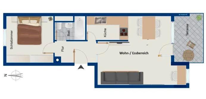 Erdgeschoßwohnung Ingolstadt Nordost - 2 Zimmer, 51 m&sup2;, 1.000&euro; | Angebot:27546895