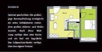 Etagenwohnung Ingolstadt Monikaviertel - 2 Zimmer, 42 m&sup2;, 593&euro; | Angebot:26891520
