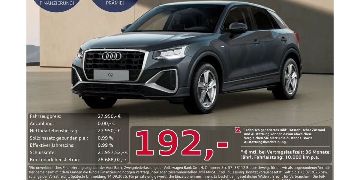Audi Q2 7.450 km 26.950 &euro; Ingolstadt 85057