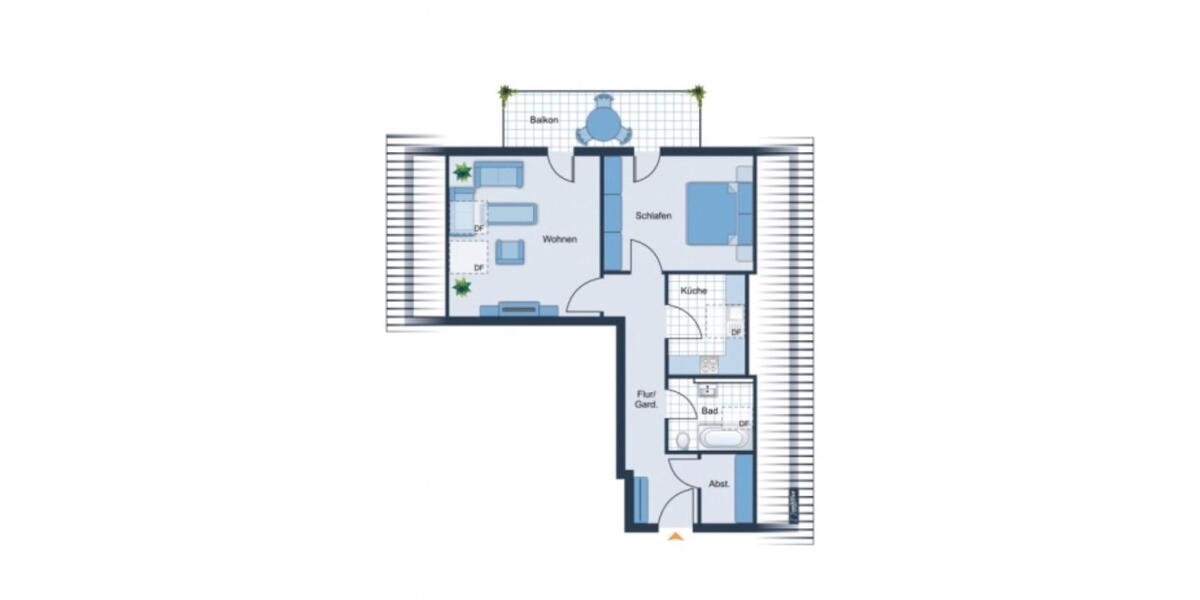 Dachgeschoßwohnung Ingolstadt Nordost - 2 Zimmer, 53 m&sup2;, 290.000&euro; | Angebot:26641246