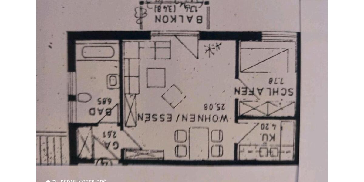 Etagenwohnung Ingolstadt Nordost - 2 Zimmer, 48 m&sup2;, 890&euro; | Angebot:25934639