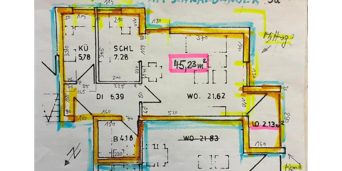 Etagenwohnung Neuburg an der Donau - 2 Zimmer, 45 m&sup2;, 175.000&euro; | Angebot:25498048