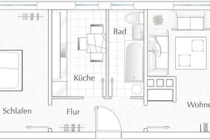 Wohnung Ingolstadt Piusviertel - 2 Zimmer, 47 m&sup2;, 565&euro; | Angebot:25679823