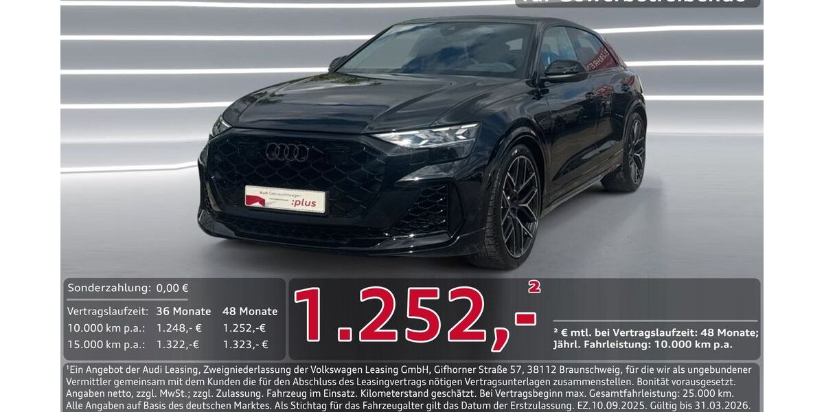 Audi RSQ8 9.500 km 142.950 &euro; Ingolstadt 85057