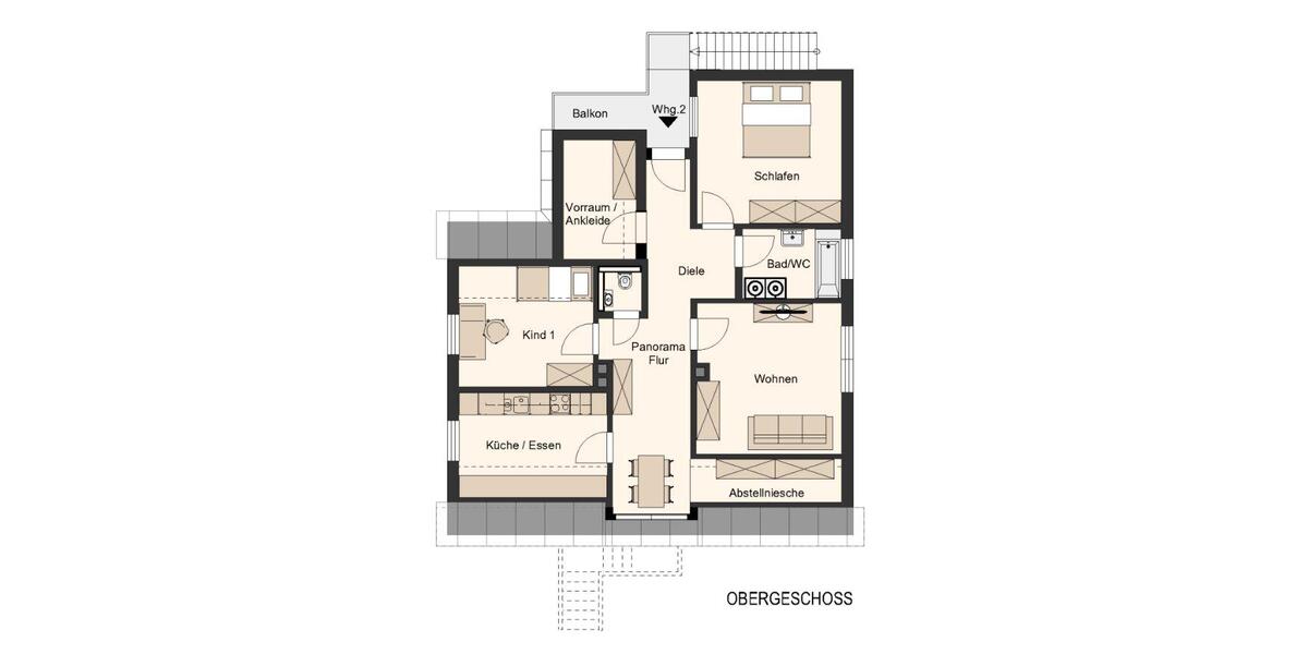 Etagenwohnung Manching - 5 Zimmer, 88 m&sup2;, 800&euro; | Angebot:26145843
