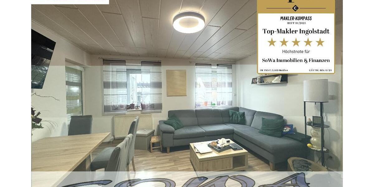 Gut geschnittene 3 Zimmer Erdgeschoss Wohnung mit Garten und Garage in Neuburg - Ein Objekt von Ihrem Immobilienpartner SOWA Immobilien und Finanzen - Erdgeschoßwohnung Neuburg | Angebot:25350280