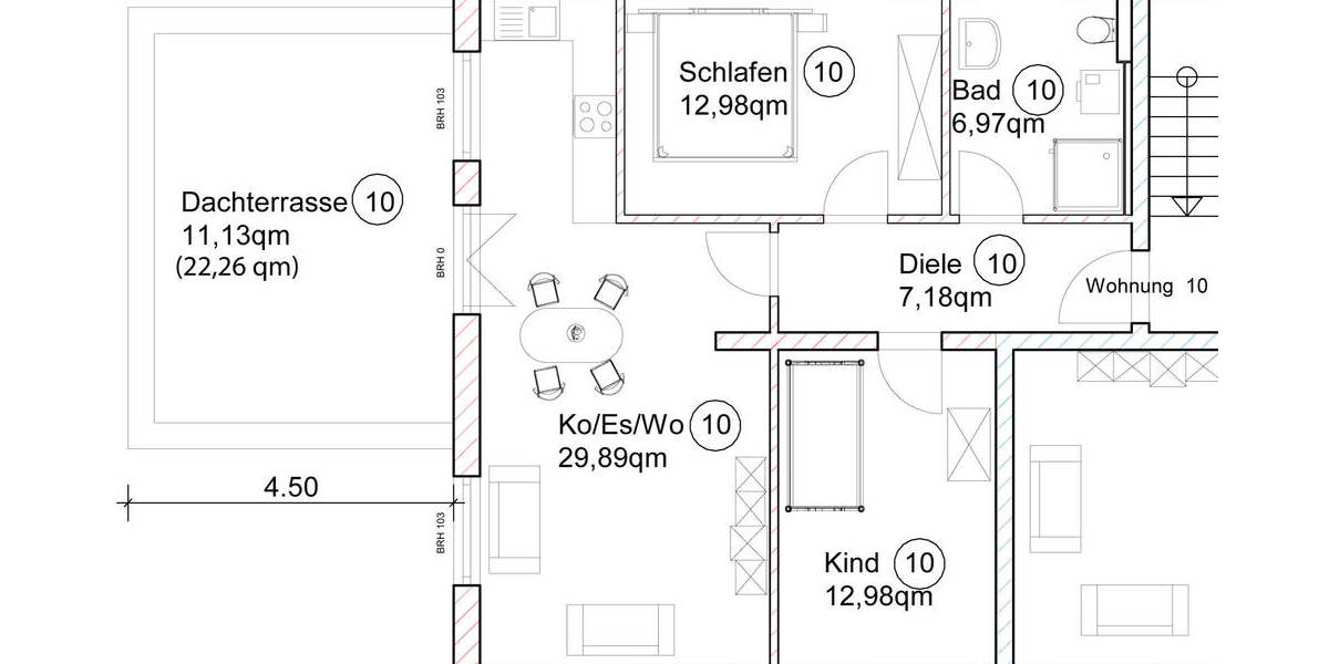 Etagenwohnung Ingolstadt Hundszell - 3 Zimmer, 81 m&sup2;, 545.000&euro; | Angebot:25662372